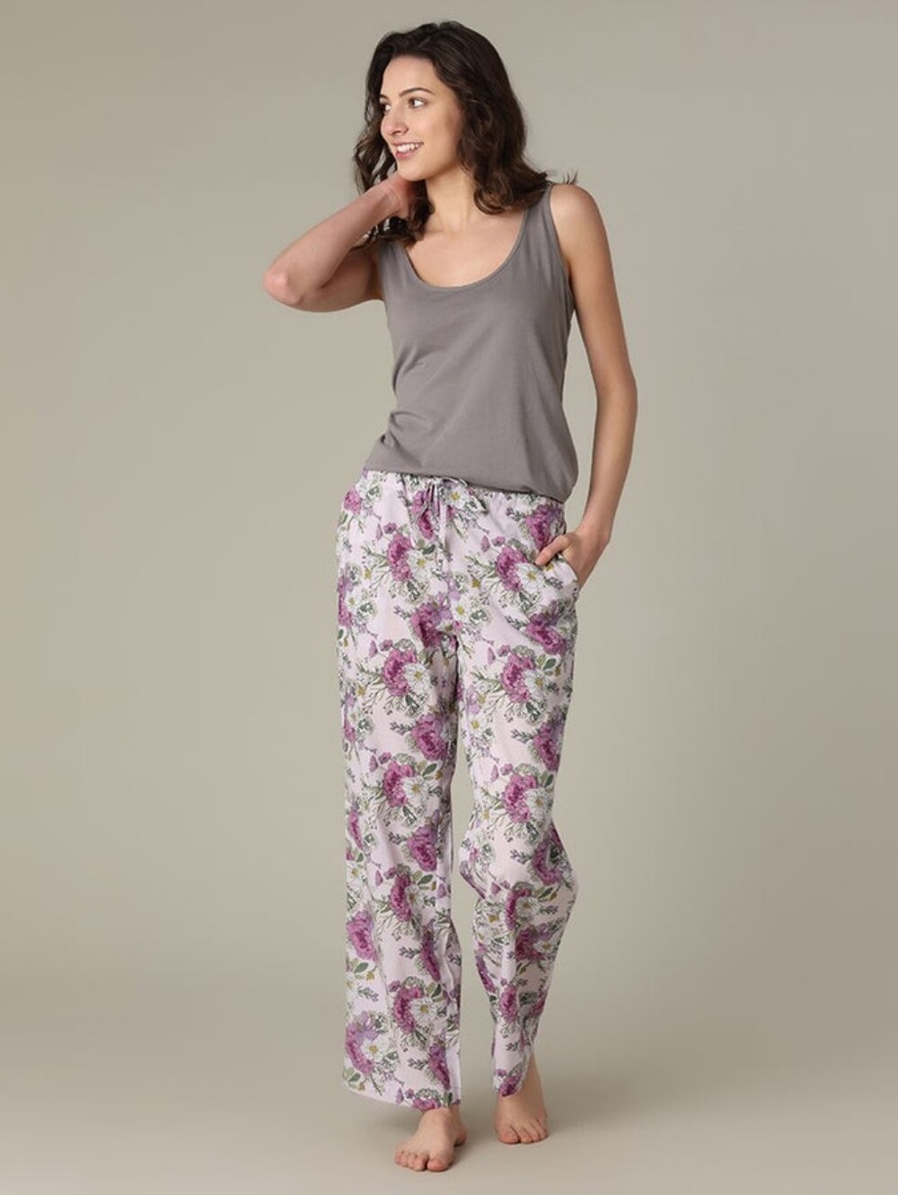 NWT The Mahogany Store "Isla Pant In A Bag" Lightweight Cotton Pajama Pants XL
